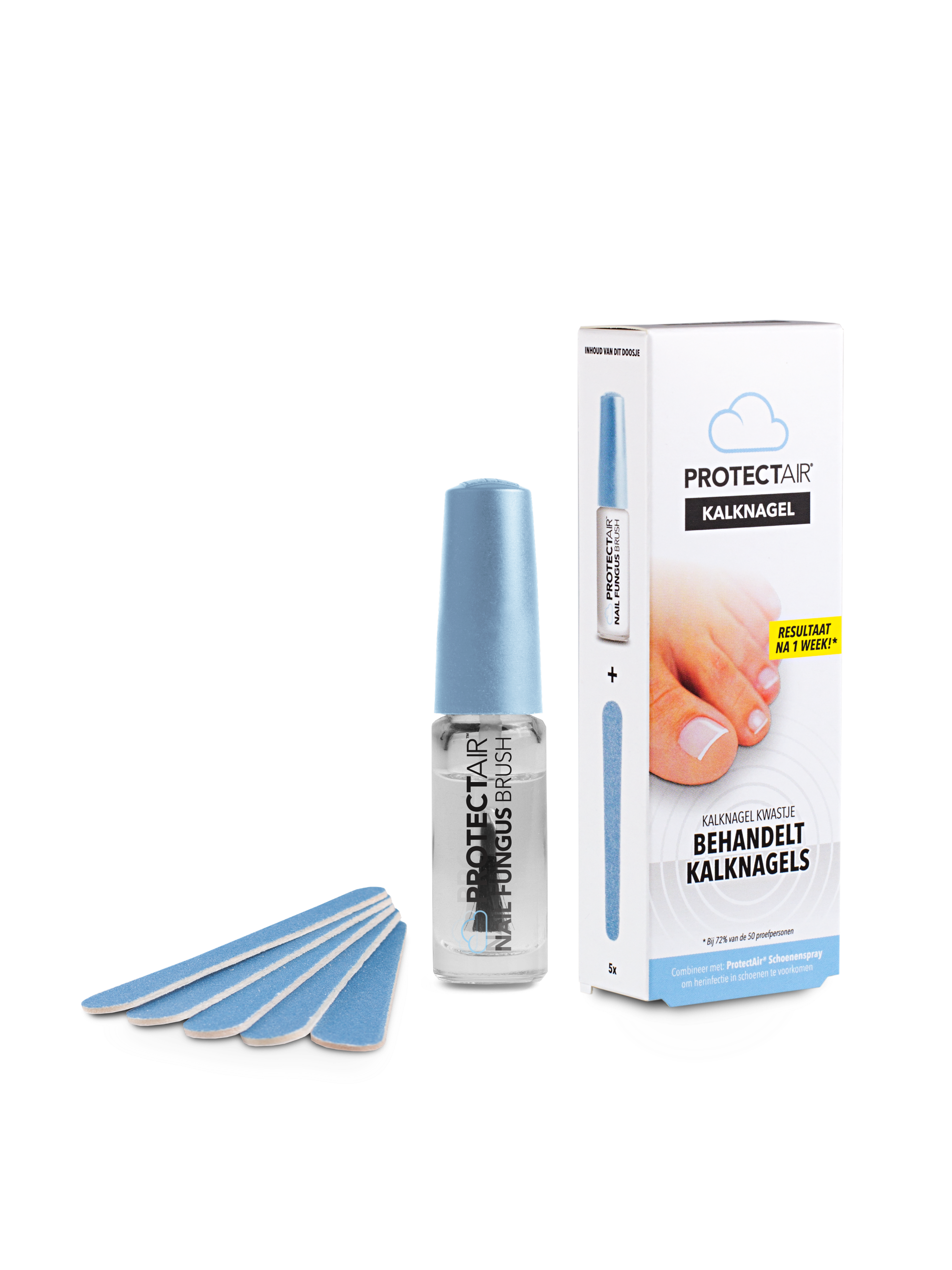 Protectair Kalknagel kwastje set for toenail care, featuring precision applicator for effective foot and nail treatment.