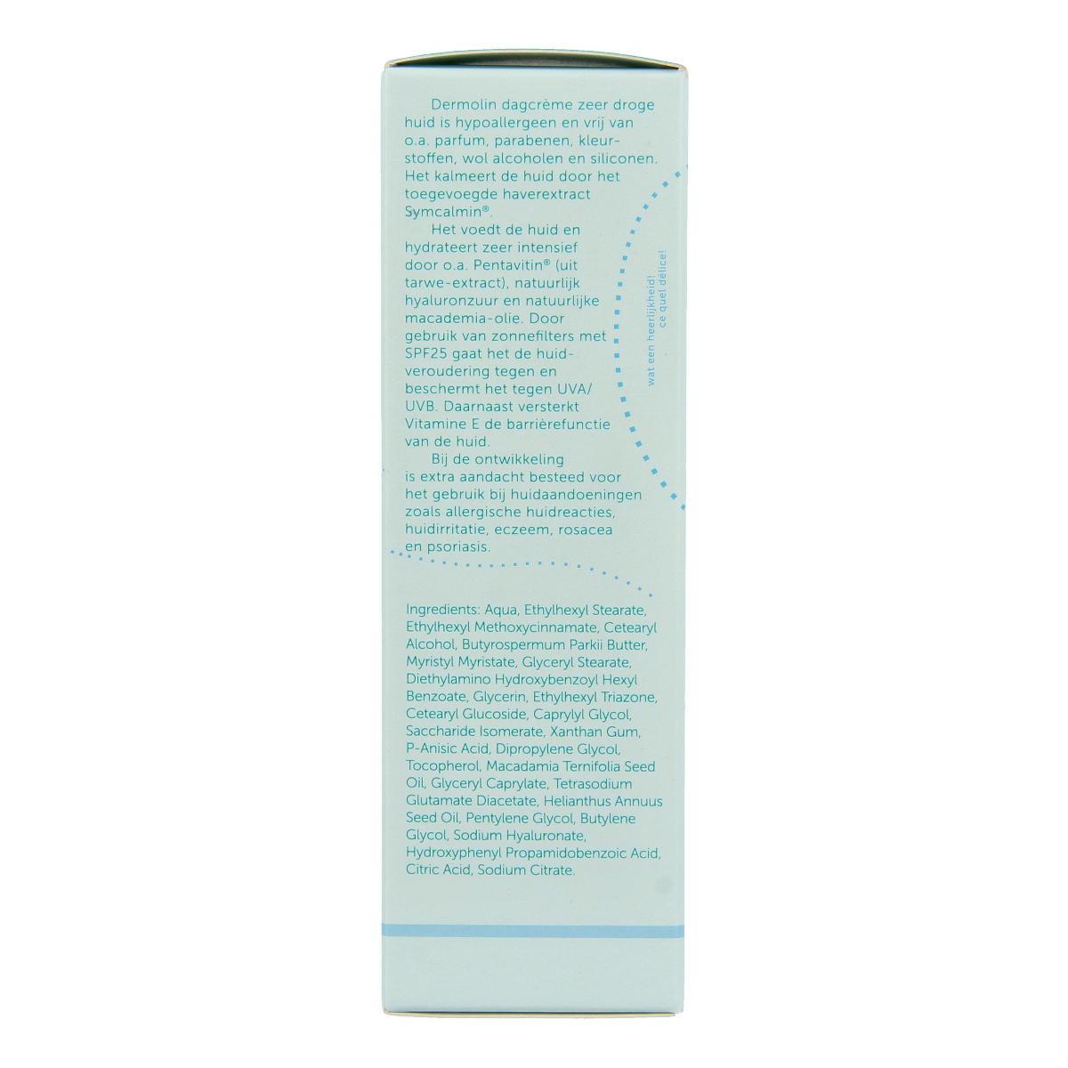 Dermolin Dagcreme voor zeer droge huid, gezichtsverzorging, 50 ml, zachte crème in tube voor intensieve hydratatie