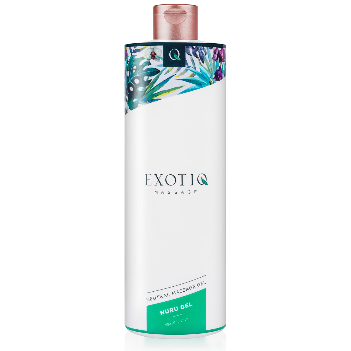 Exotiq Nuru gel 500ml bottle, smooth and clear erotic lubricant with a sleek packaging design.