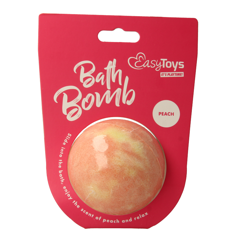 EasyToys peach-shaped bath and shower sponge, soft and textured for gentle cleansing in the bath or shower.