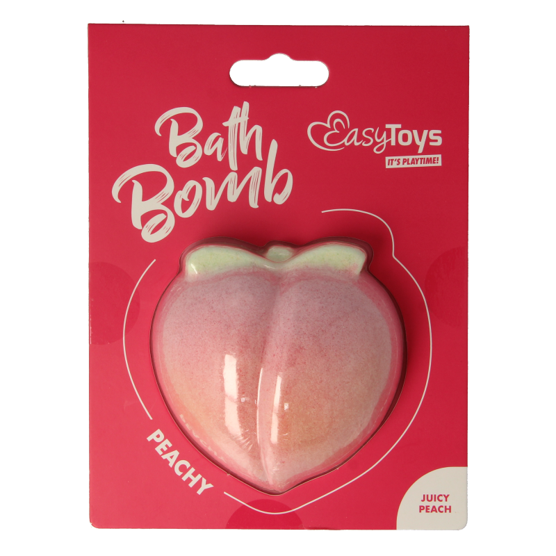 EasyToys Peachy bad- en douchebal with soft surface, designed for bath and shower use, in a natural peach color.