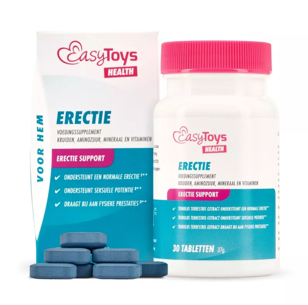 EasyToys Health Erectie man dietary supplement box with 30 tablets, natural herbal supplement for male health.