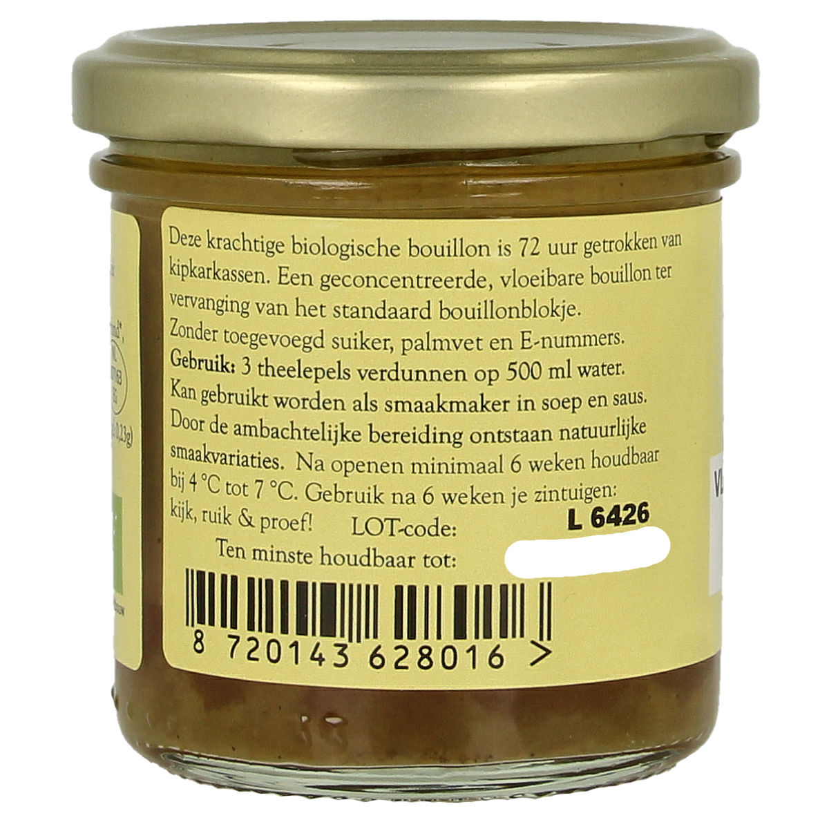 Kleinstesoepfabriek organic chicken liquid bouillon cubes in a 150ml bottle, part of sauces and flavorings collection.