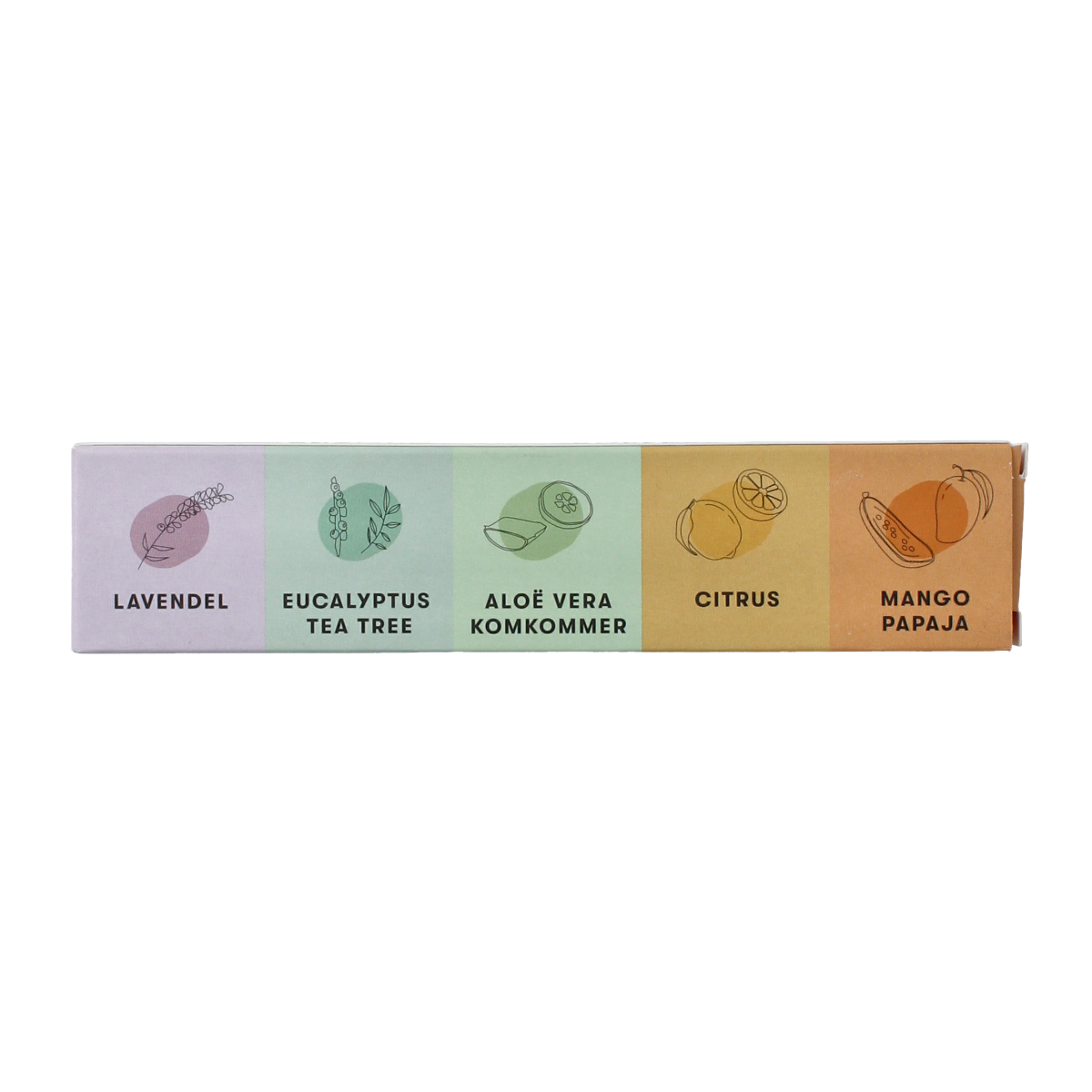 Assorted Shampoobars proefpakket with 5 natural shampoo bars, each 12g, from Shampoobars for eco-friendly hair care.