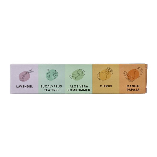 Assorted Shampoobars proefpakket with 5 natural shampoo bars, each 12g, from Shampoobars for eco-friendly hair care.