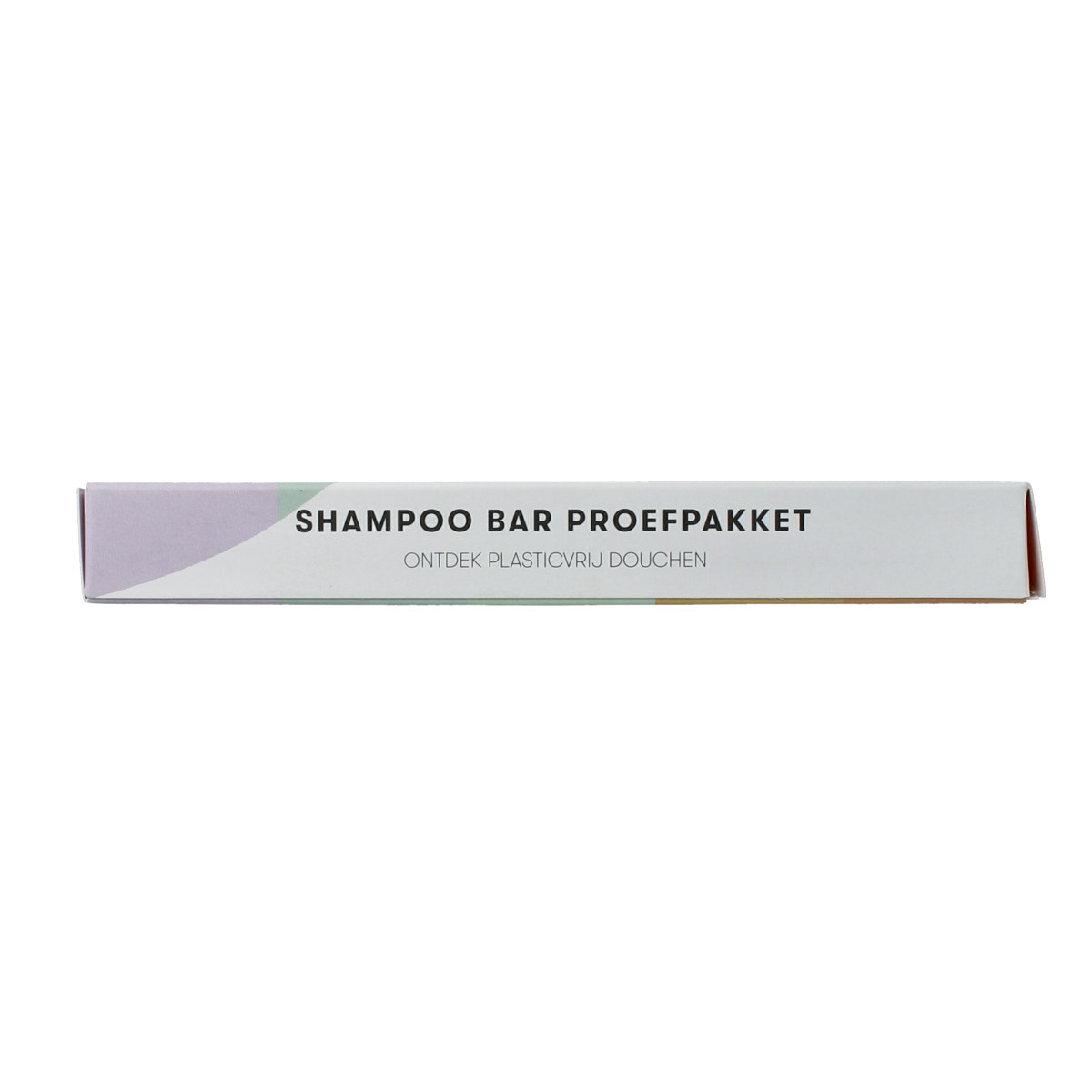 Shampoobars proefpakket with five 12g shampoo bars for hair care, displaying colorful soap bars in a natural setting.