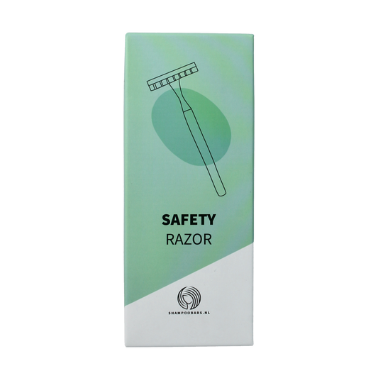Shampoobars Safety Razor for shaving and hair removal, shown with one razor bar and packaging, designed for smooth grooming.