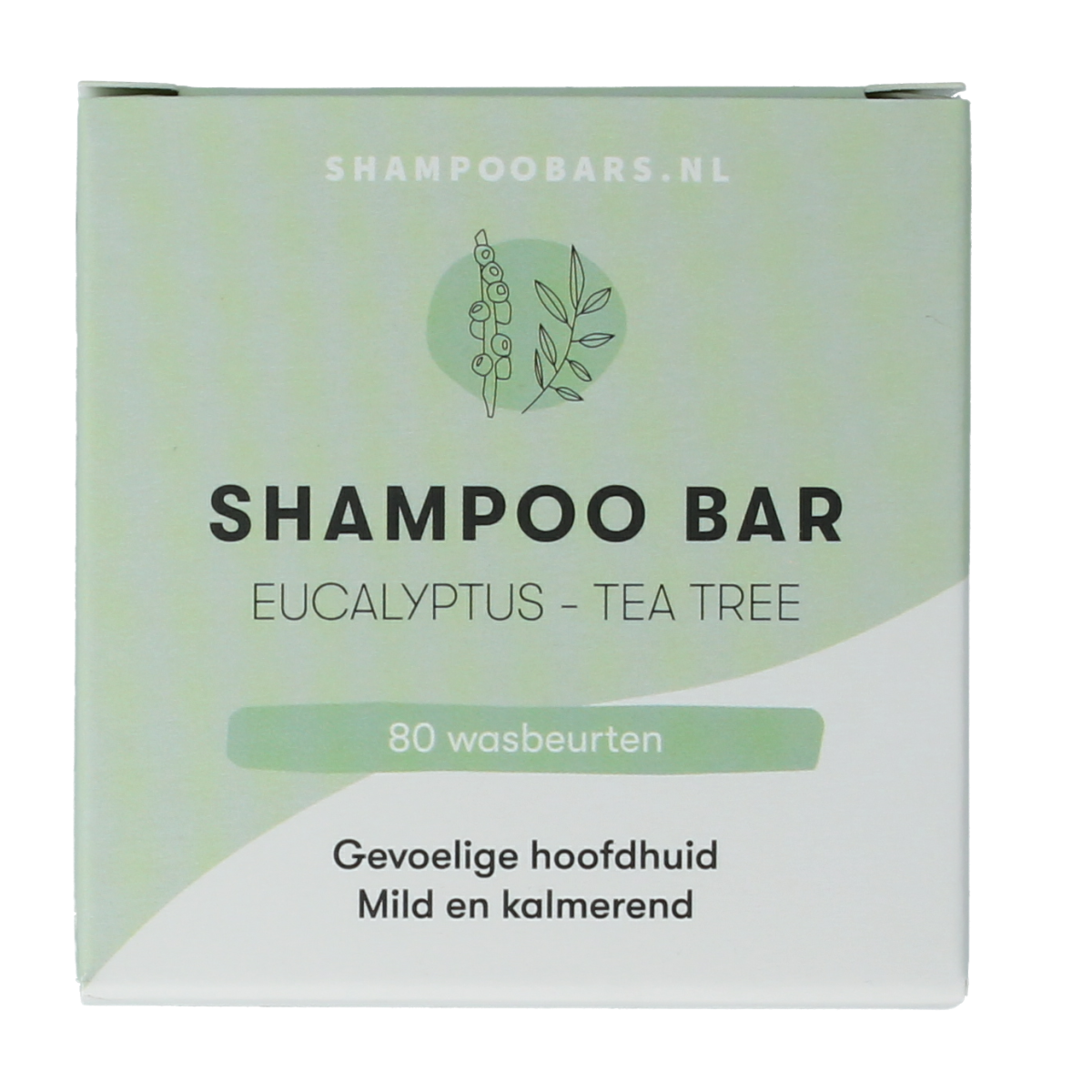 Shampoobars eucalyptus and tea tree shampoo bar, 60g, natural hair care product with fresh botanical ingredients.