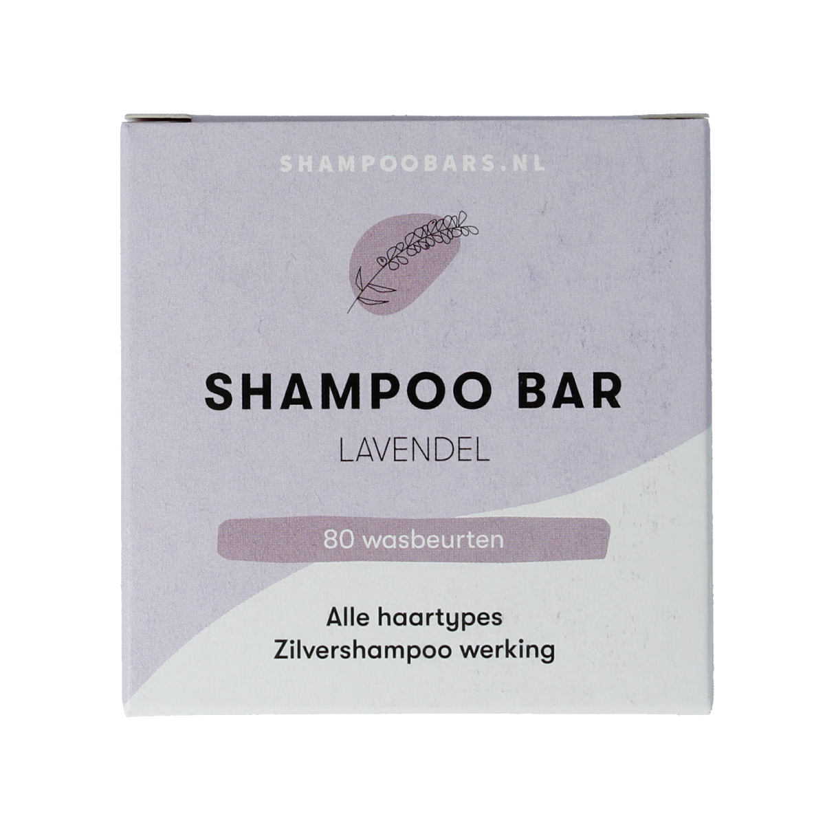 Lavender shampoo bar from Shampoobars, 60g, natural hair care product with floral lavender scent and eco-friendly packaging.