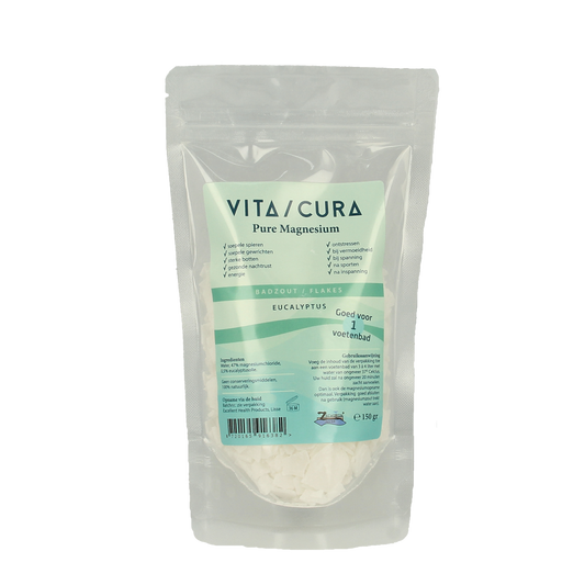 Vitacura Magnesium zout flakes eucalyptus 150.00 Gram
