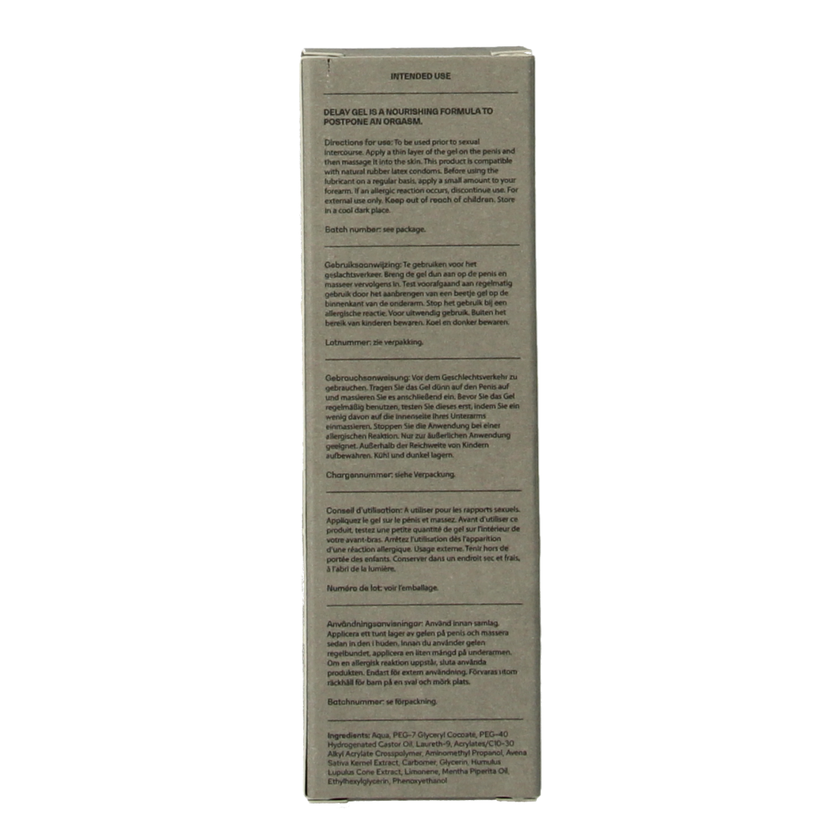 Aia* Delay gel in 30ml bottle, a personal lubricant from the Aia* brand, shown in a clear, easy-to-handle container.