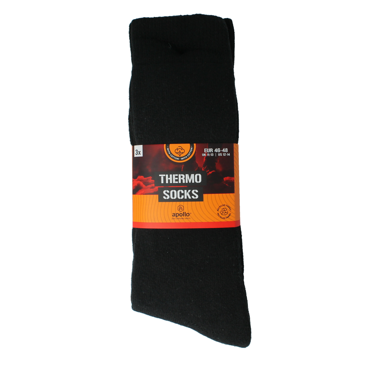 Pair of Naproz Thermosok 46-48 dark-colored socks, showing the comfortable, warm fabric and stylish design.
