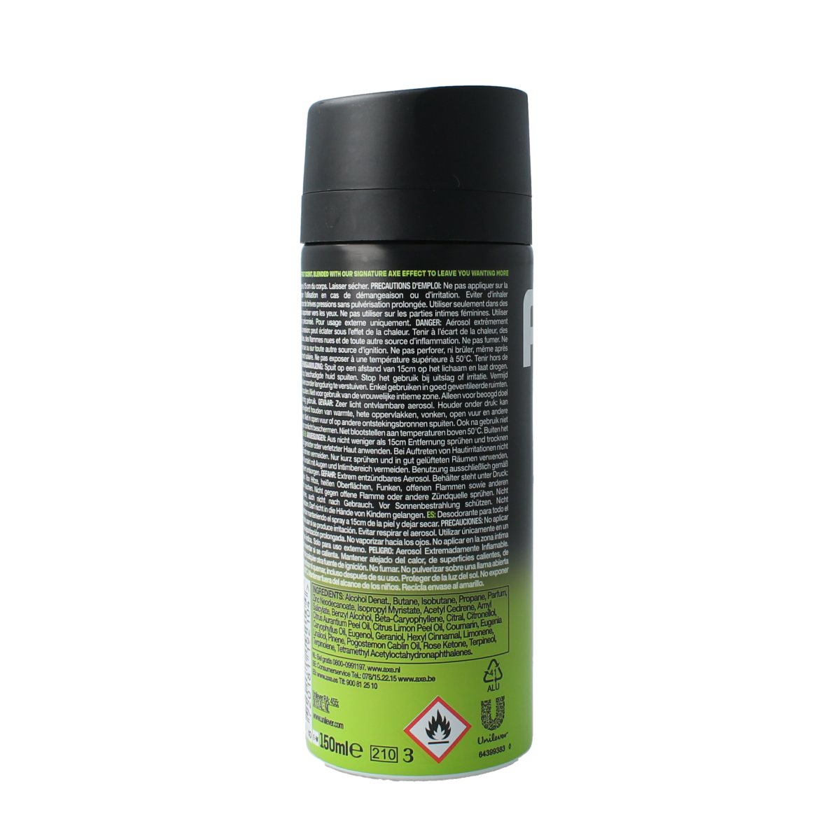 AXE Epic Fresh deodorant bodyspray 150ml spray bottle with blue and green design, featuring the AXE logo.