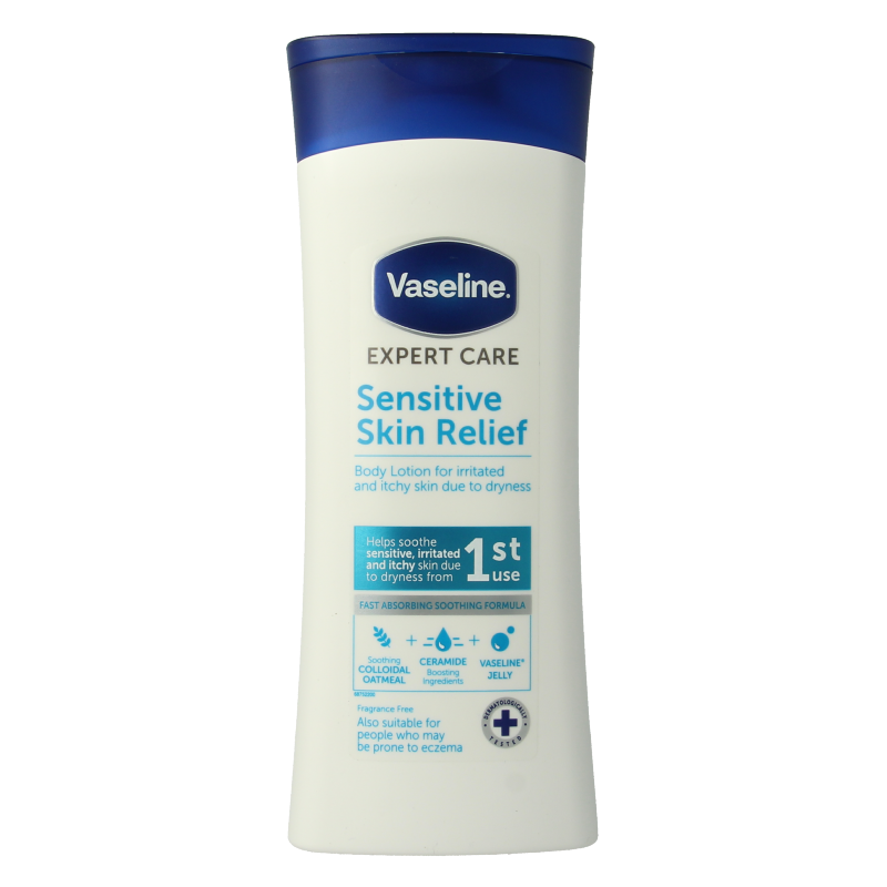 Vaseline Expert Care Sensitive body lotion 400ml bottle, smooth and moisturizing body care for sensitive skin