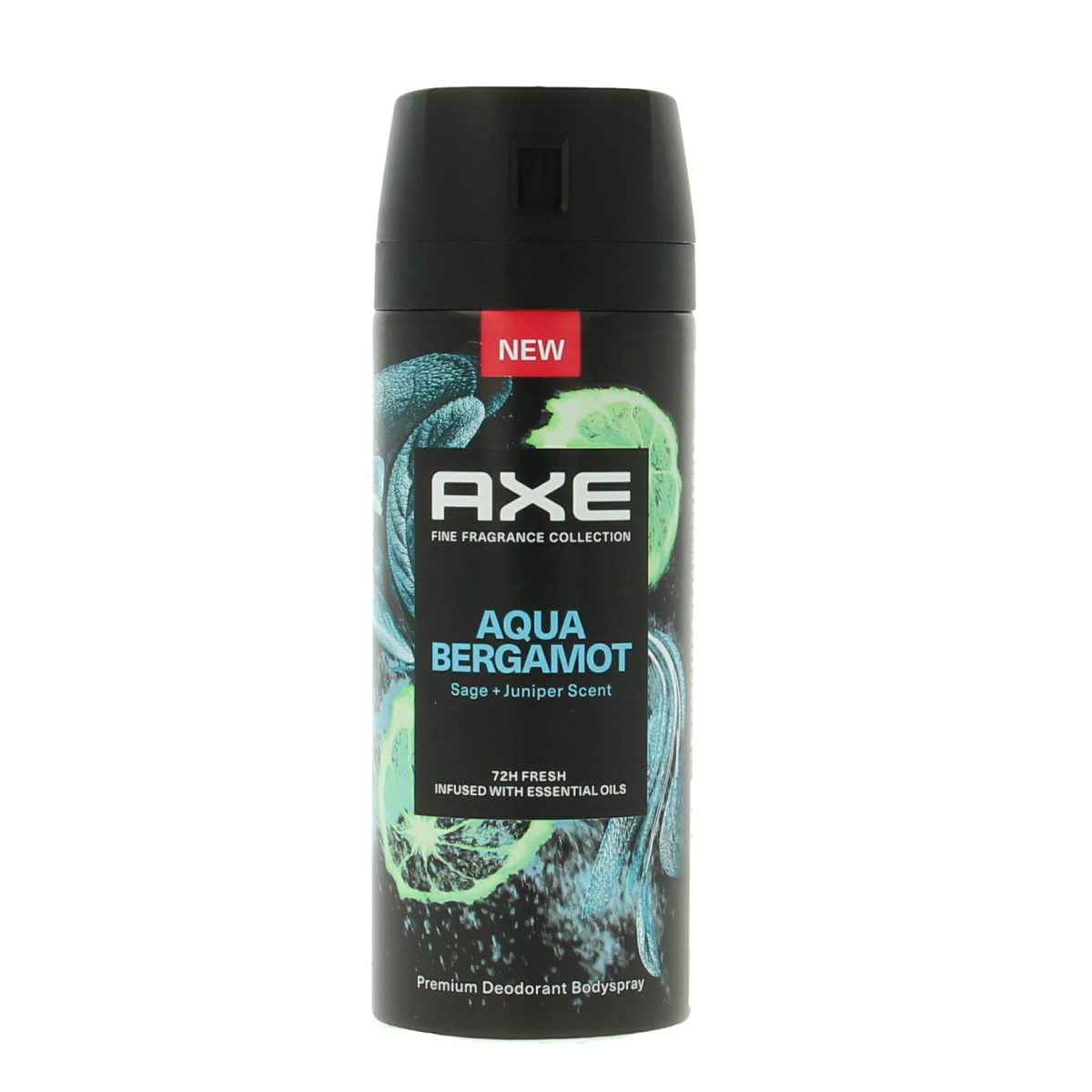 AXE Deodorant Bodyspray Kenobi Aqua Bergamot 150ml, featuring the spray can with a blue and silver design and fresh fragrance.