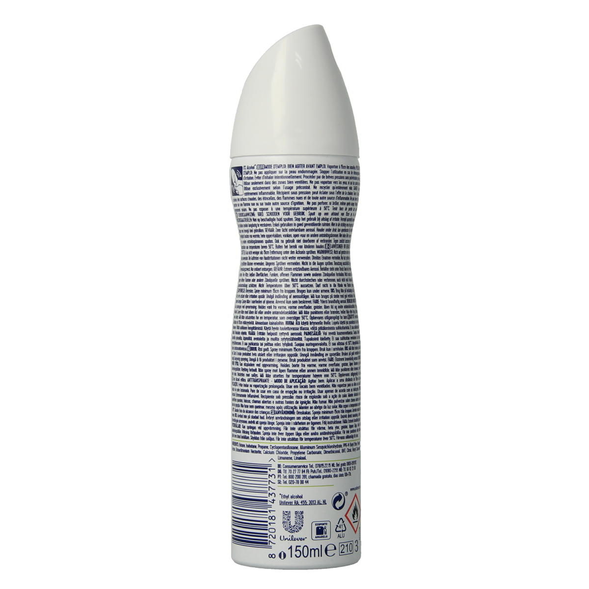 Rexona stress control deodorant spray in 150ml bottle, designed for 72-hour odor and sweat protection.