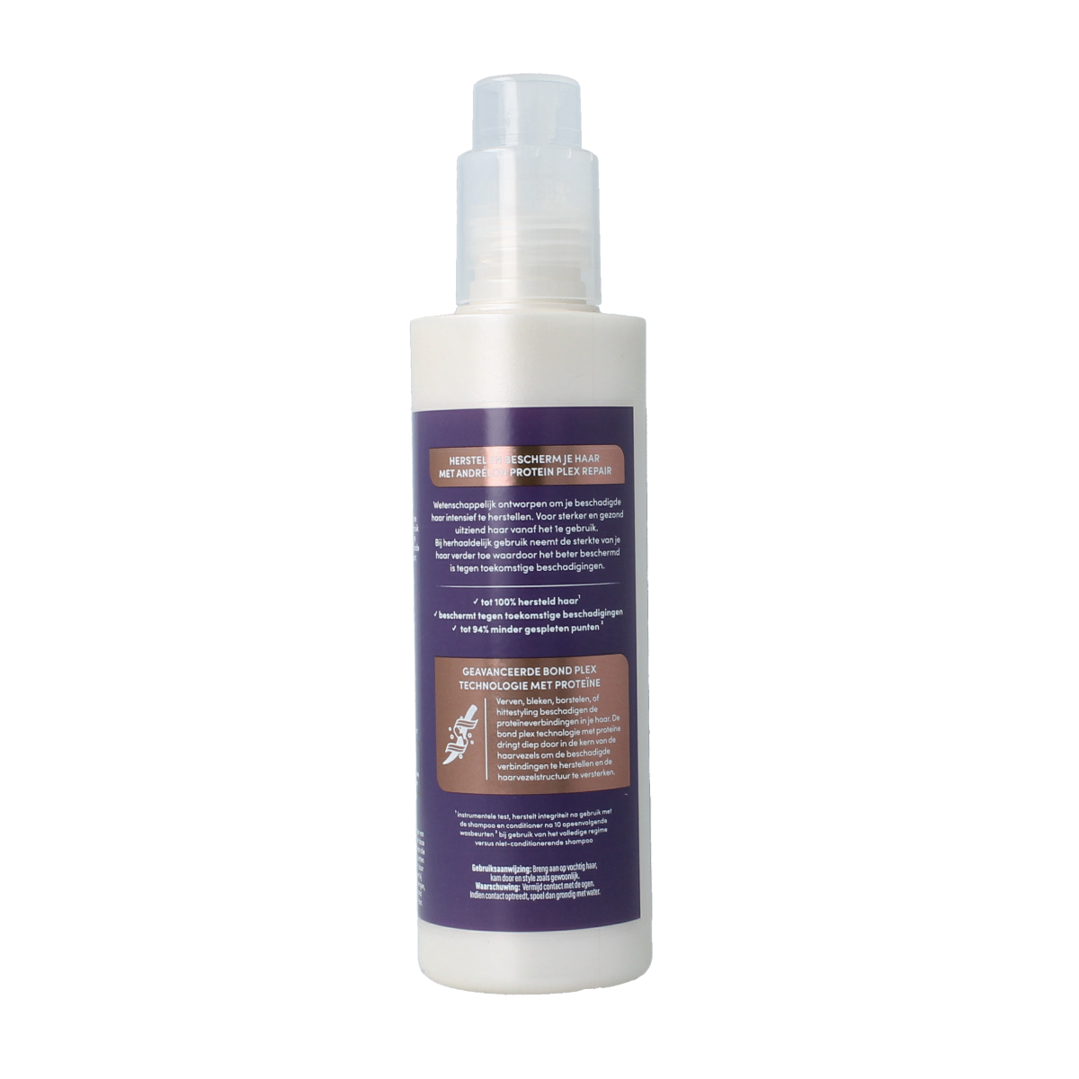 Andrelon Leave-in Pro Care Protein Plex Repair hair treatment in 200ml bottle, nourishing and strengthening hair.