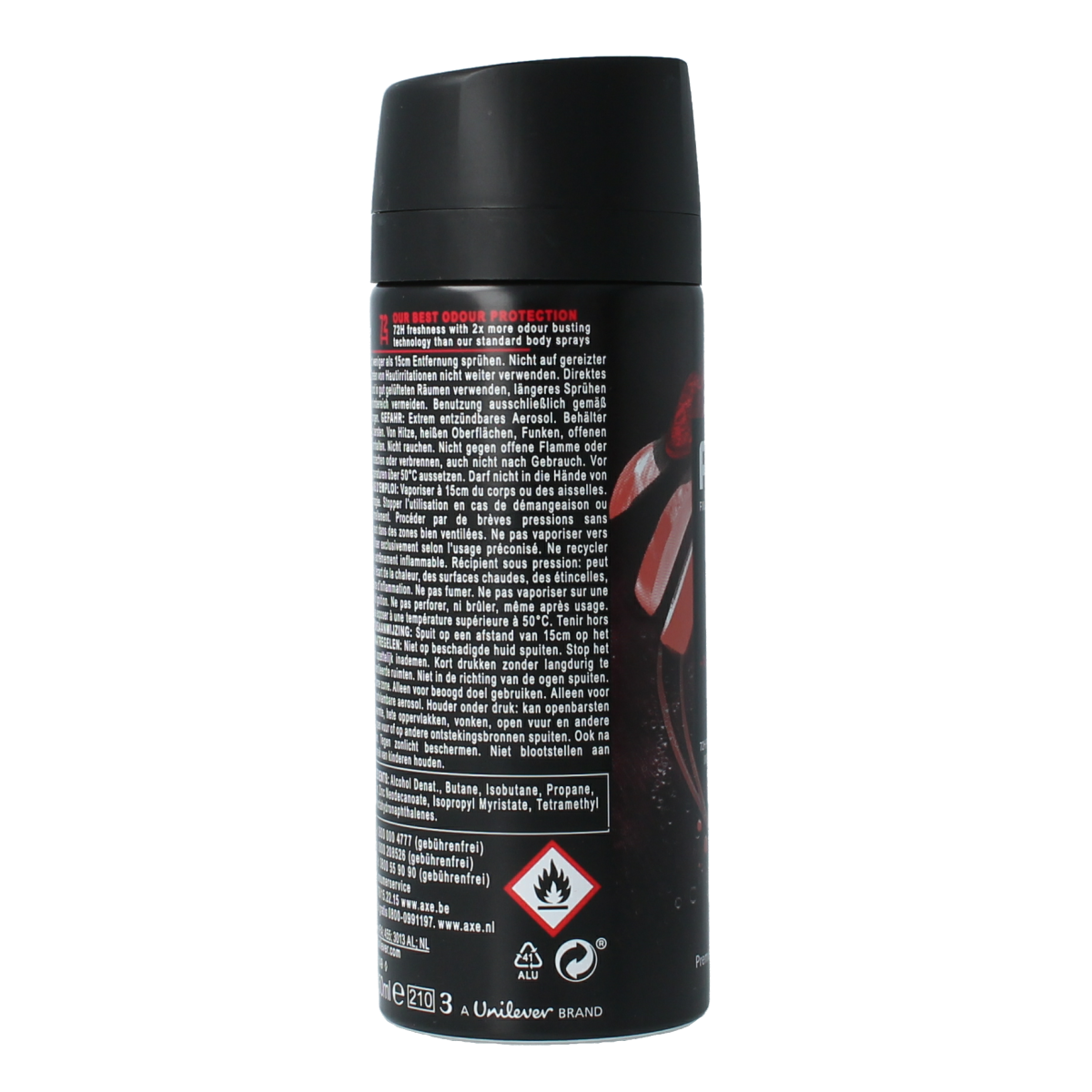 AXE Cherry Fizz deodorant bodyspray in 150ml bottle with cherry scent and modern packaging.