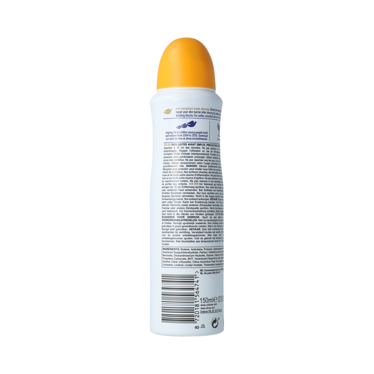 Dove Deodorant spray go fresh passievrucht & citroengr 150.00 Milliliter