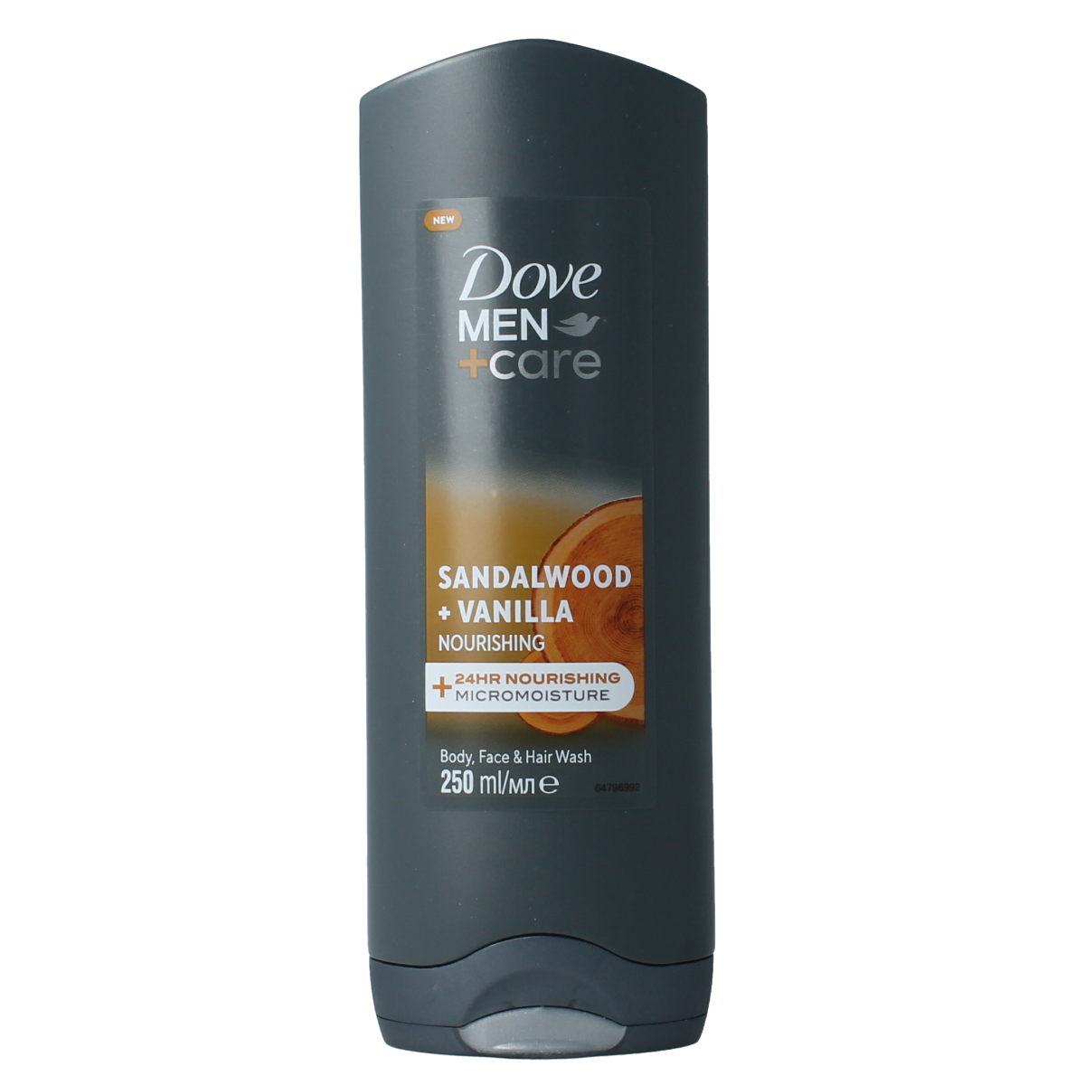 Dove Showergel men sandalwood & vanilla 250.00 Milliliter