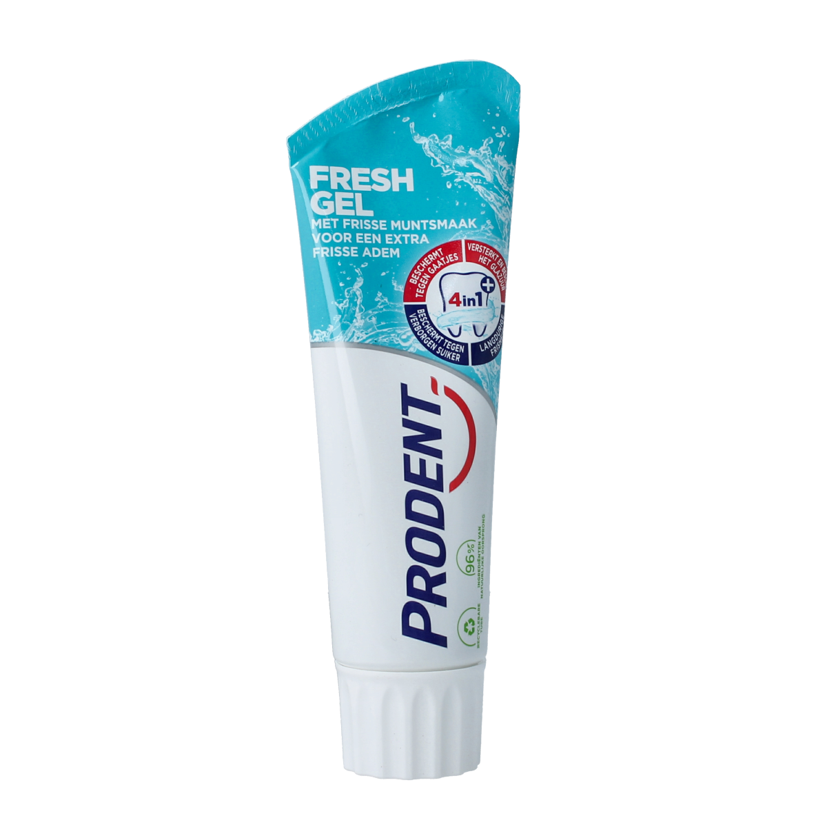 Prodent Freshgel toothpaste in 75ml tube, showing the packaging and product branding for oral hygiene.
