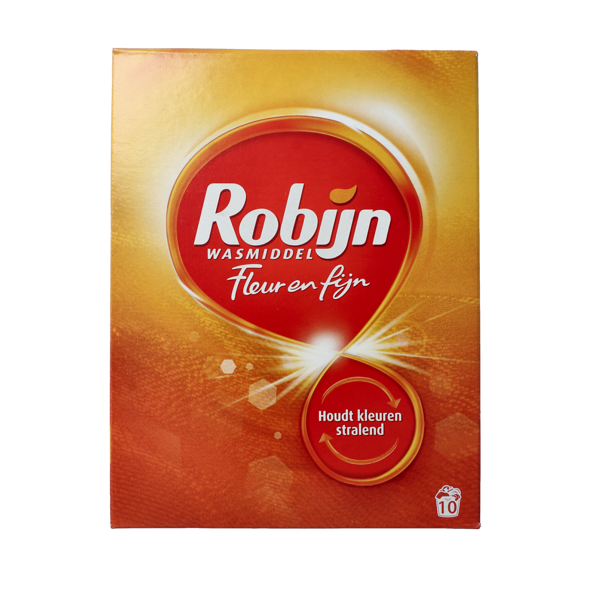 Robijn Fleur & Fijn laundry detergent 550g bottle with a floral label and cleaning symbols on the packaging.
