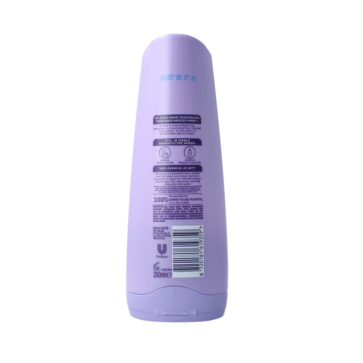 Andrelon Care & Repair Conditioner for hair, 200ml, hair care product with nourishing formula and branded packaging.