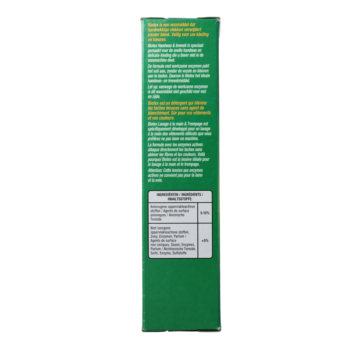 Biotex Waspoeder was- en inweek 720g, liquid laundry detergent for stain removal and freshening of clothing.
