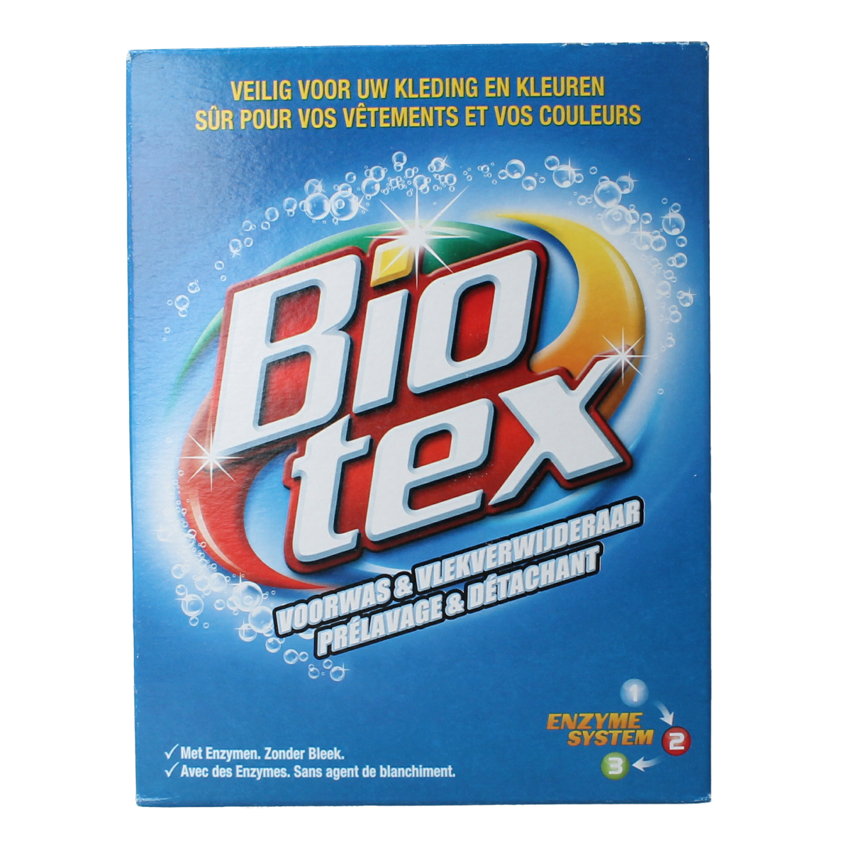 Biotex Waspoeder voorwas en waskrachtversterker in 720g, laundry detergent powder for pre-wash and stain removal.