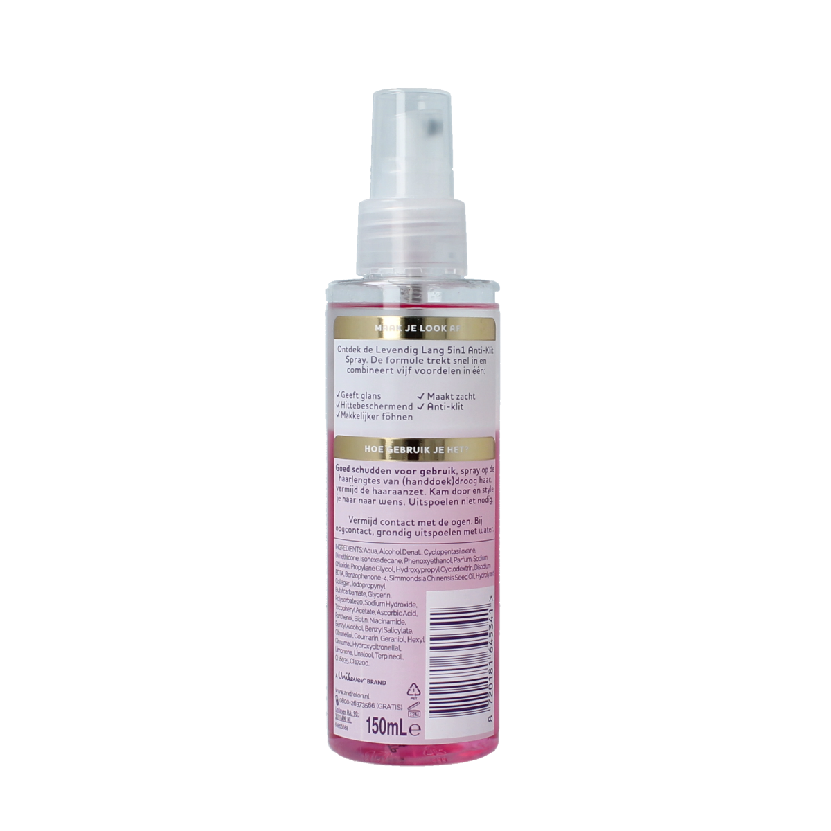 Andrelon Anti klit spray levendig lang 5 in1 150.00 Milliliter