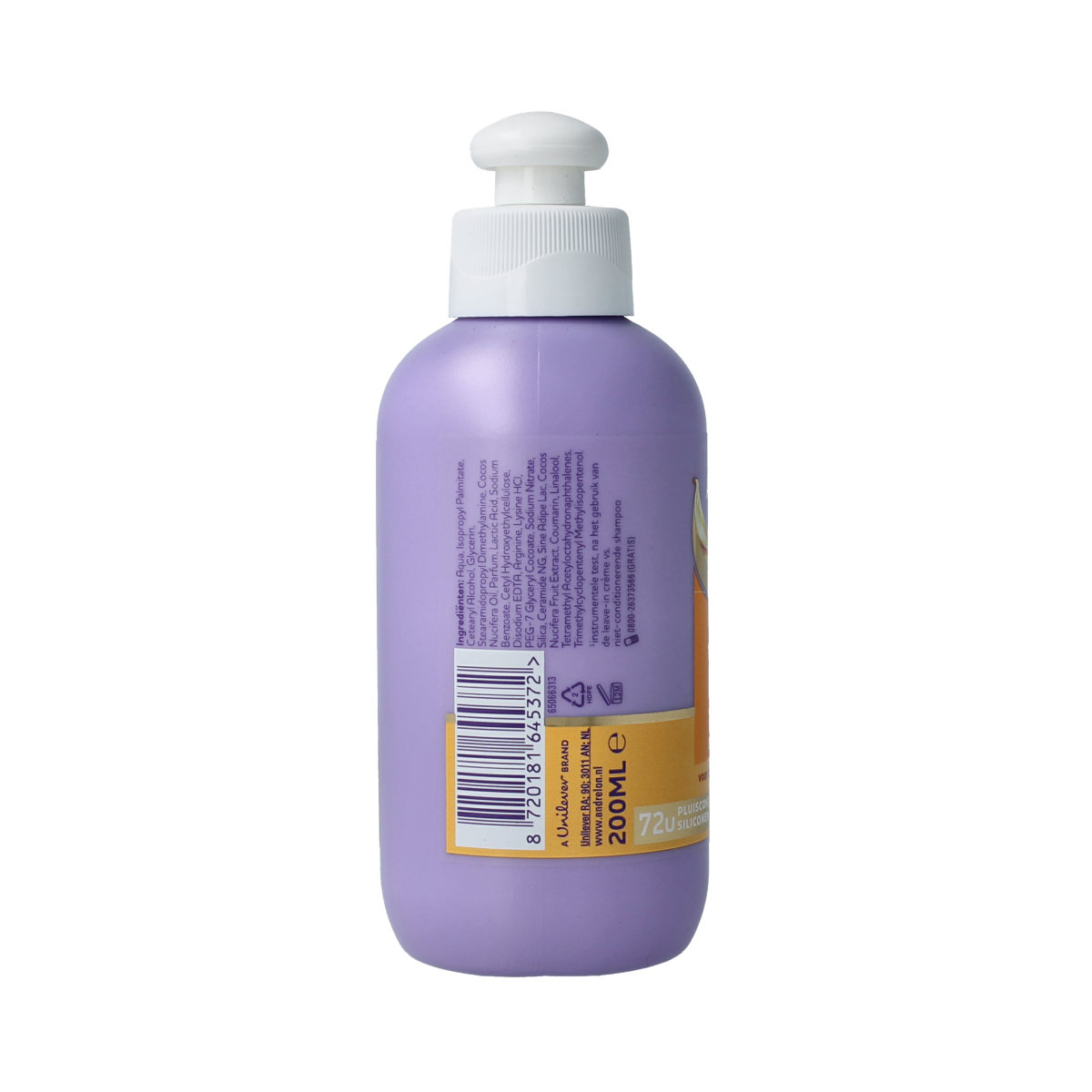 Andrelon leave-in creme for perfect curls, 200ml, hair care product with a rich, hydrating formula for curly hair.