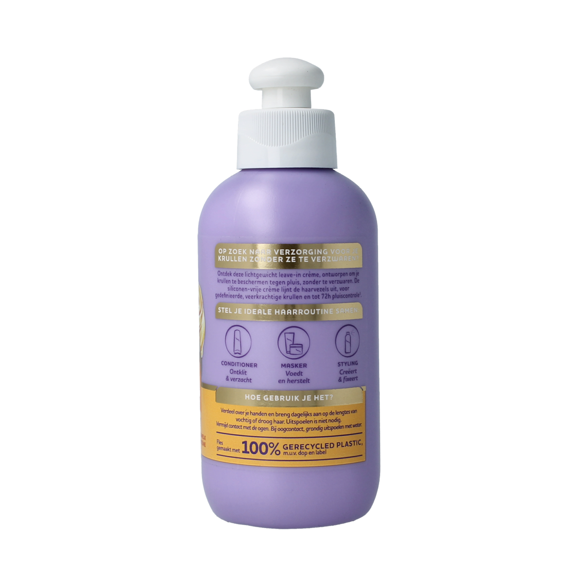 Andrelon Leave-in Creme Perfecte Krul for curly hair, 200ml, smooths and enhances natural curls with nourishing formula.