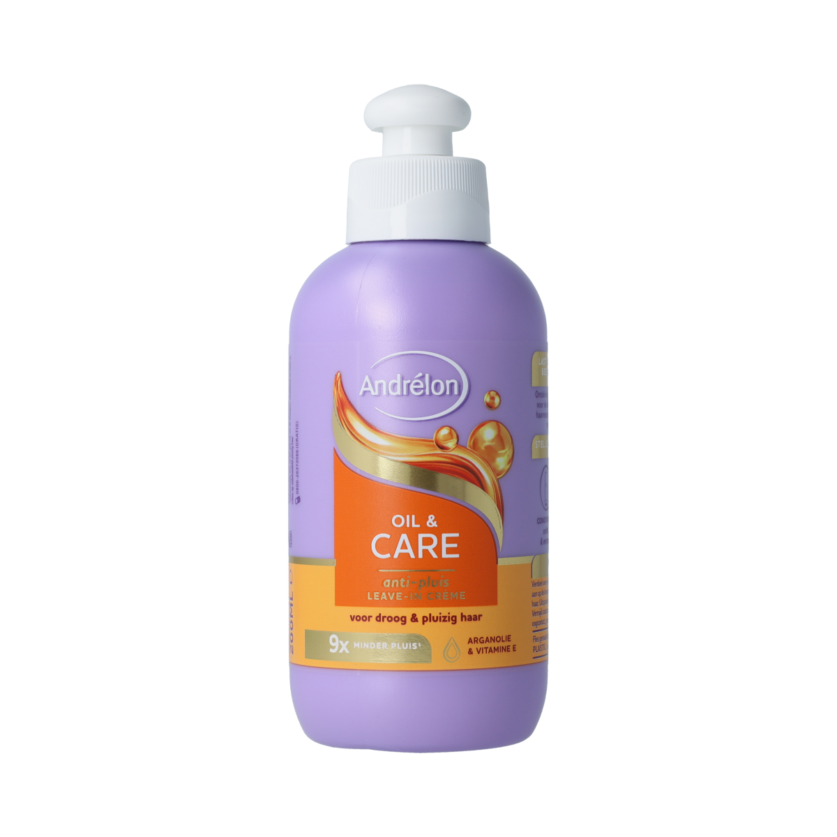 Andrelon Oil & Care leave-in crème voor haarverzorging, flacon van 200 ml