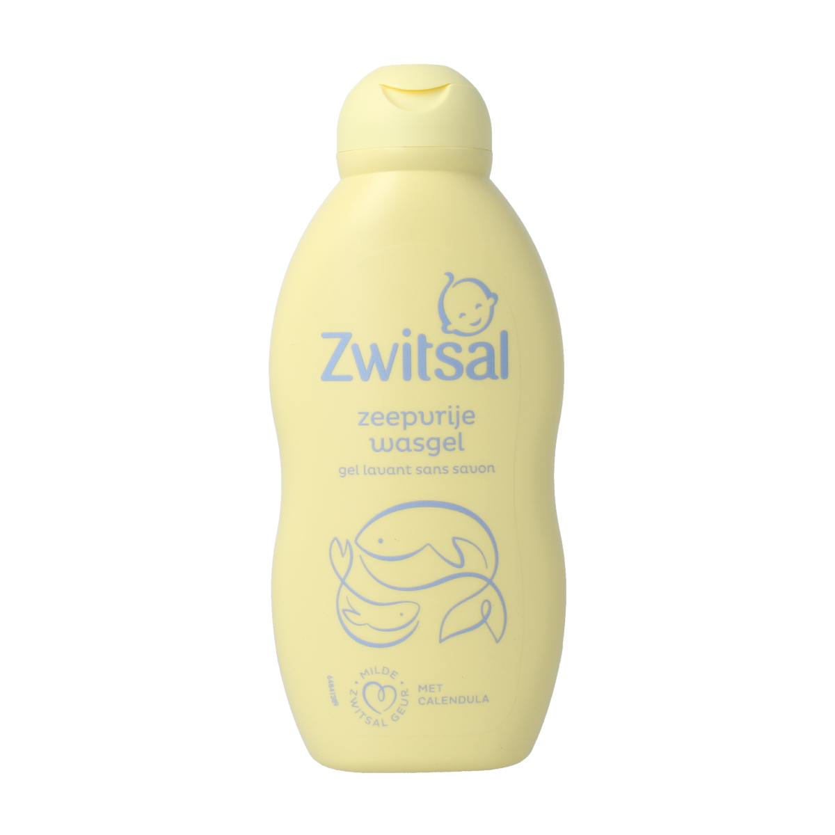Zwitsal baby wash gel in a 200ml bottle, gentle and soap-free for baby and toddler skincare.