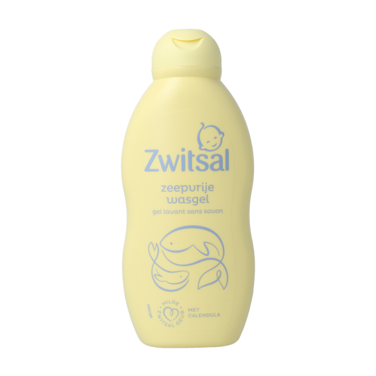 Zwitsal baby wash gel in a 200ml bottle, gentle and soap-free for baby and toddler skincare.