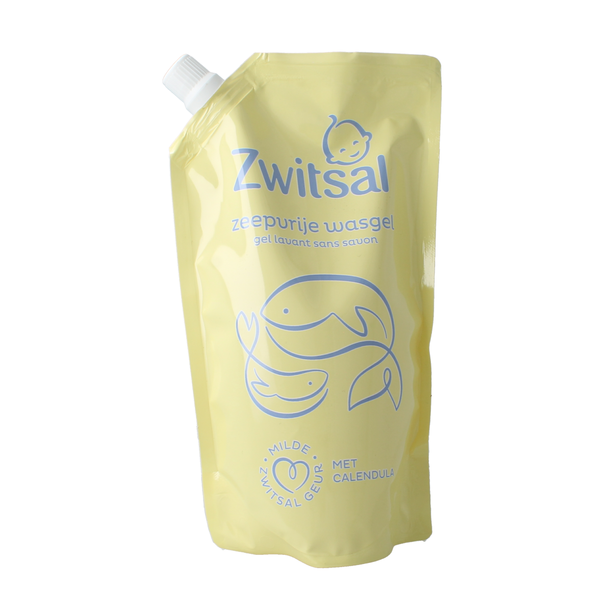 Zwitsal zeepvrije baby en peuter wasgel navul, 500ml bottle, gentle and nourishing for sensitive skin.
