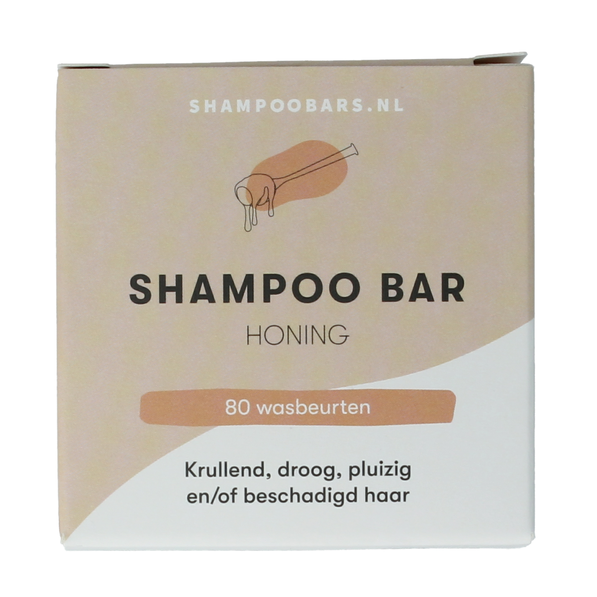 Shampoobars honing shampoo bar in 60g, natural hair care product with a sleek rectangular shape and light brown color.
