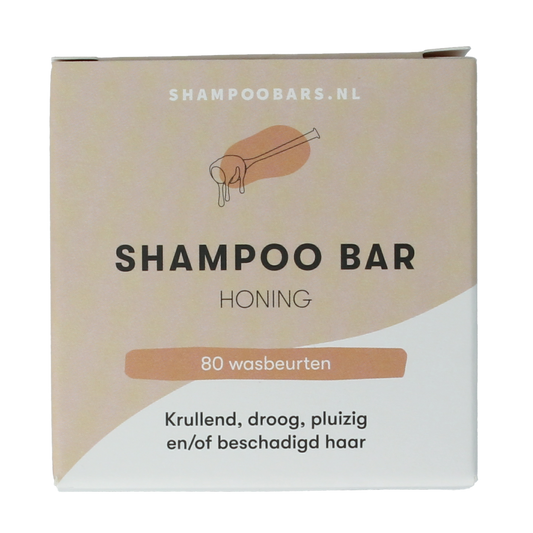 Shampoobars honing shampoo bar in 60g, natural hair care product with a sleek rectangular shape and light brown color.