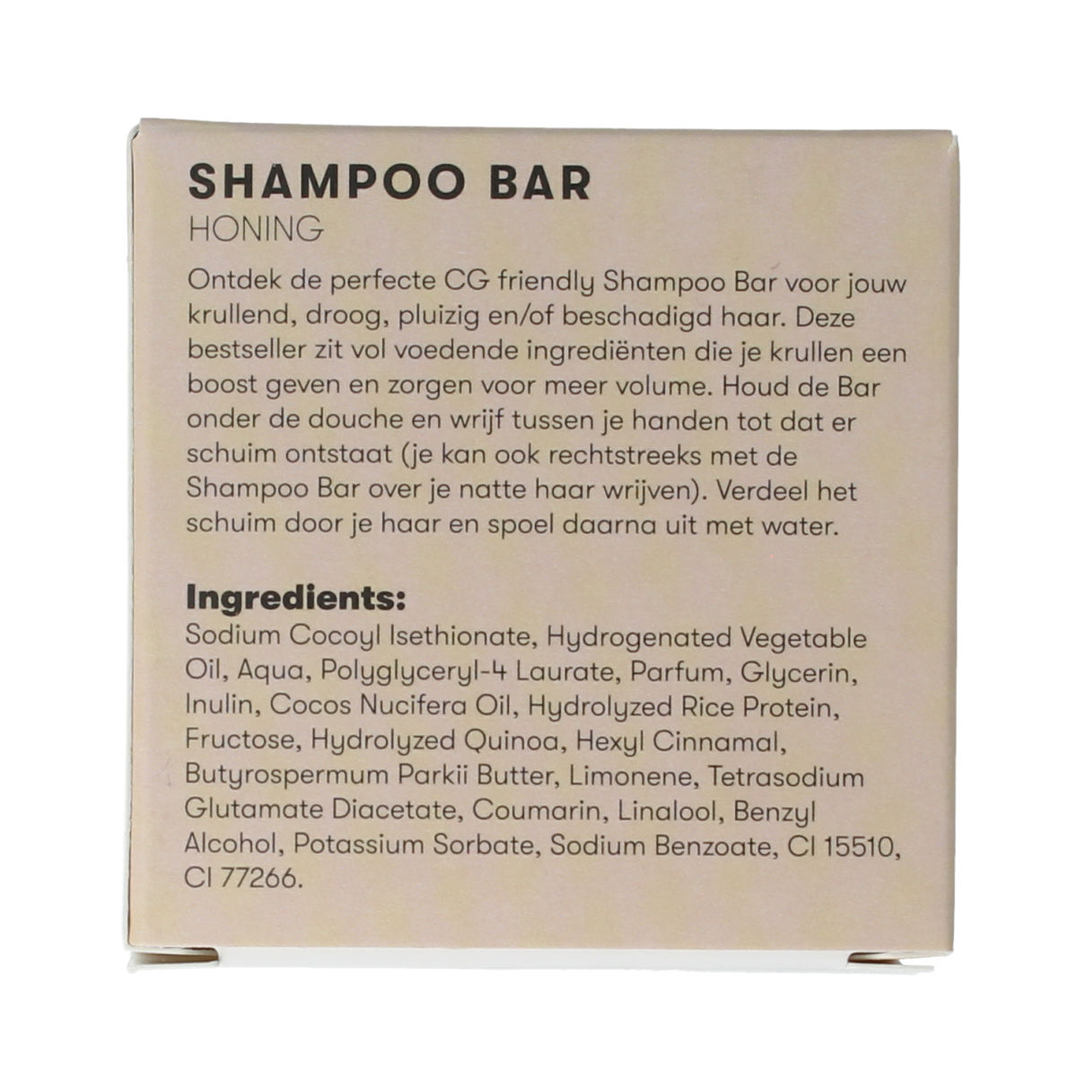 Shampoobars honing shampoo bar, 60g, natural hair care product with a sleek rectangular shape and branded packaging.
