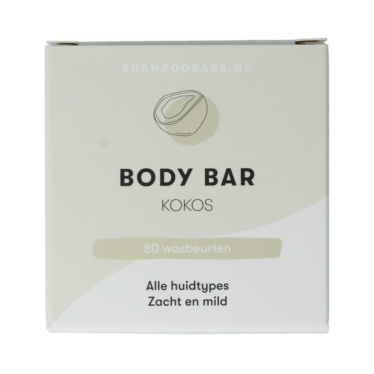 Shampoobars kokos body bar in 60g package, natural body cleansing product from Shampoobars for skin care.