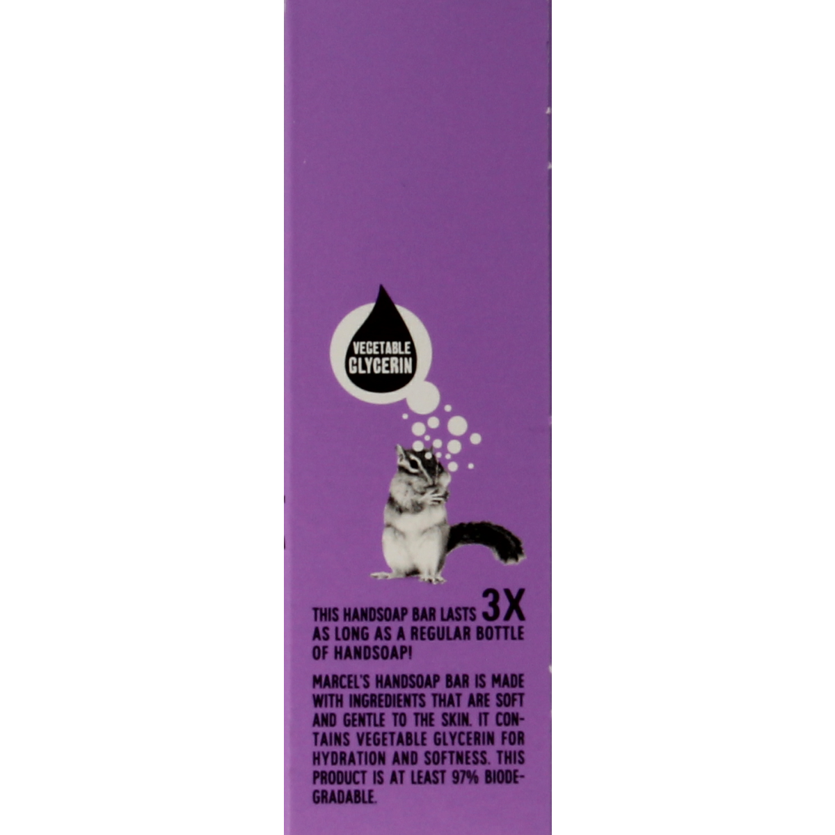 Marcel's Green Soap lavender and rosemary hand soap bar, 90g, natural hand care product with floral herbal scent.
