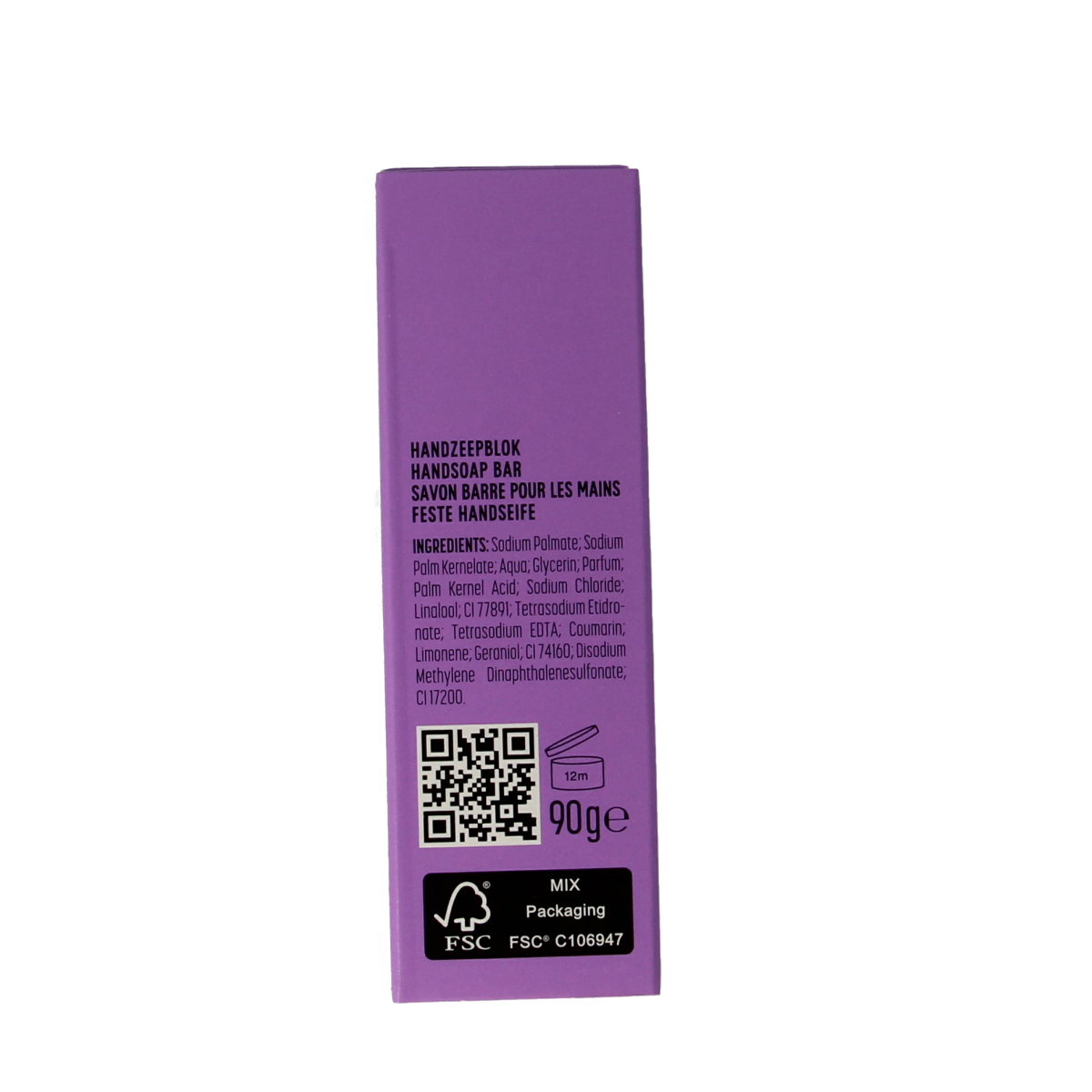 Marcel's Green Soap lavender and rosemary hand soap bar, 90g, natural hand care product with floral and herbal scent.