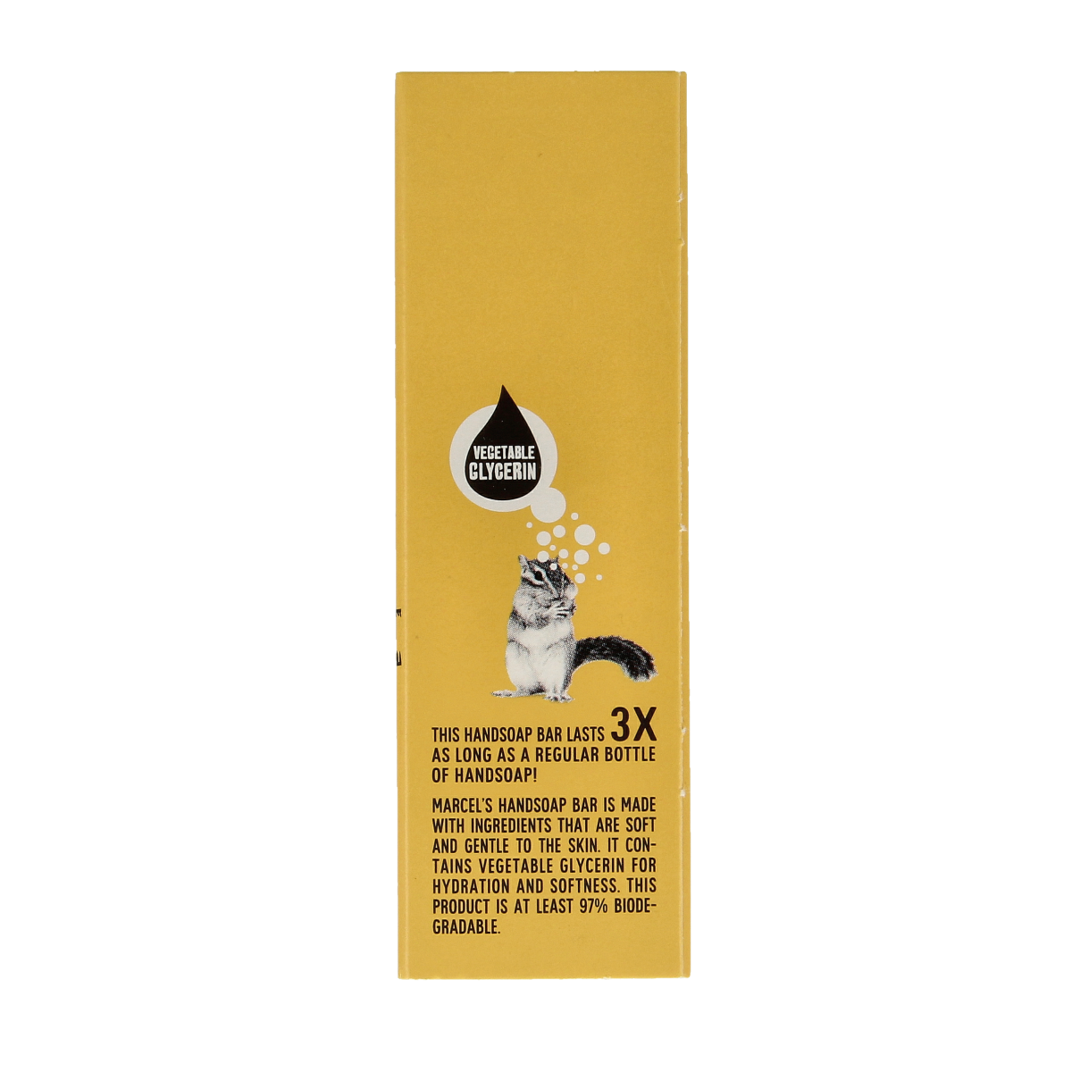 Marcel's Green Soap vanilla and cherry blossom hand soap bar, 90g, with natural ingredients and floral packaging.