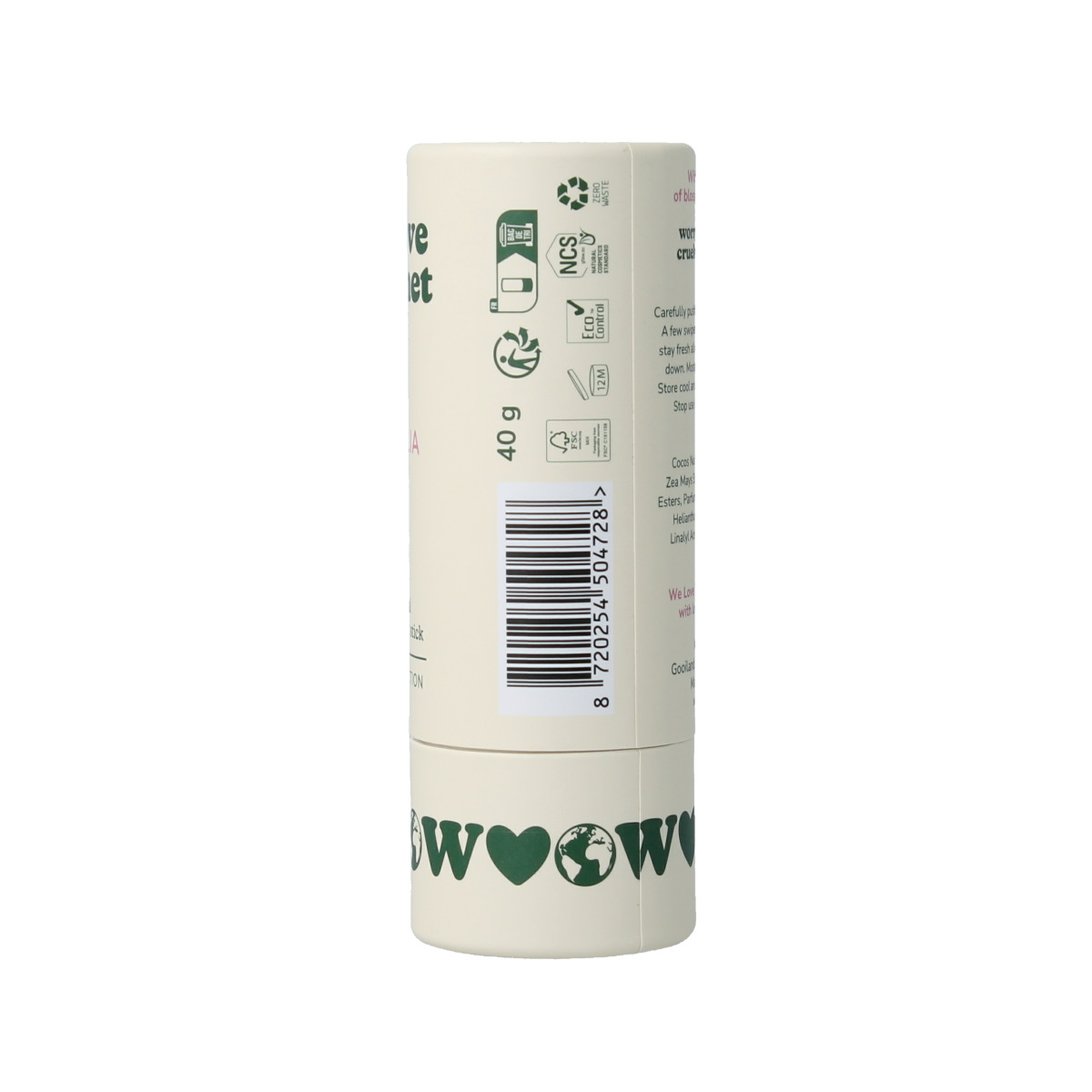 We Love The Planet Chic Magnolia deodorant stick, 40g, natural plant-based deodorant with floral magnolia scent.