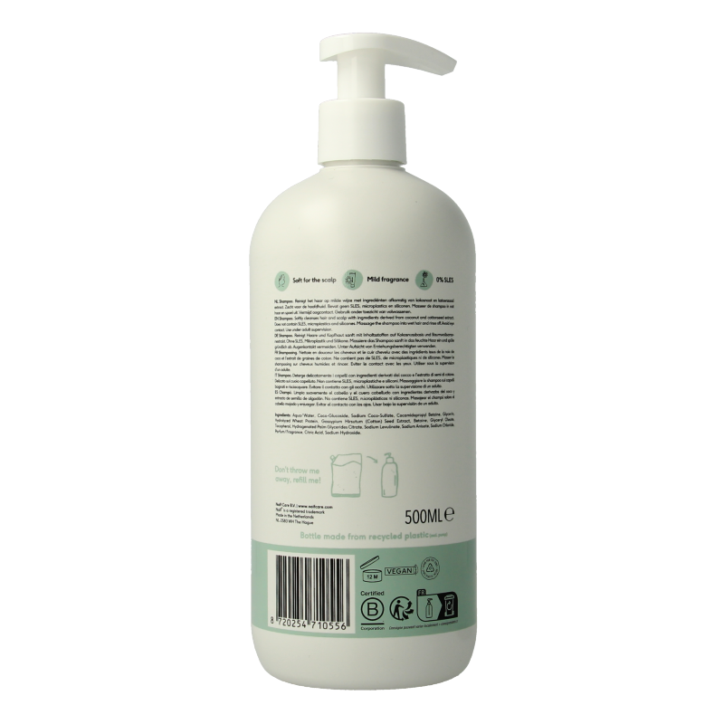 Naif Baby Shampoo nourishing in 500ml bottle, gentle for babies and toddlers, with natural ingredients for sensitive skin.