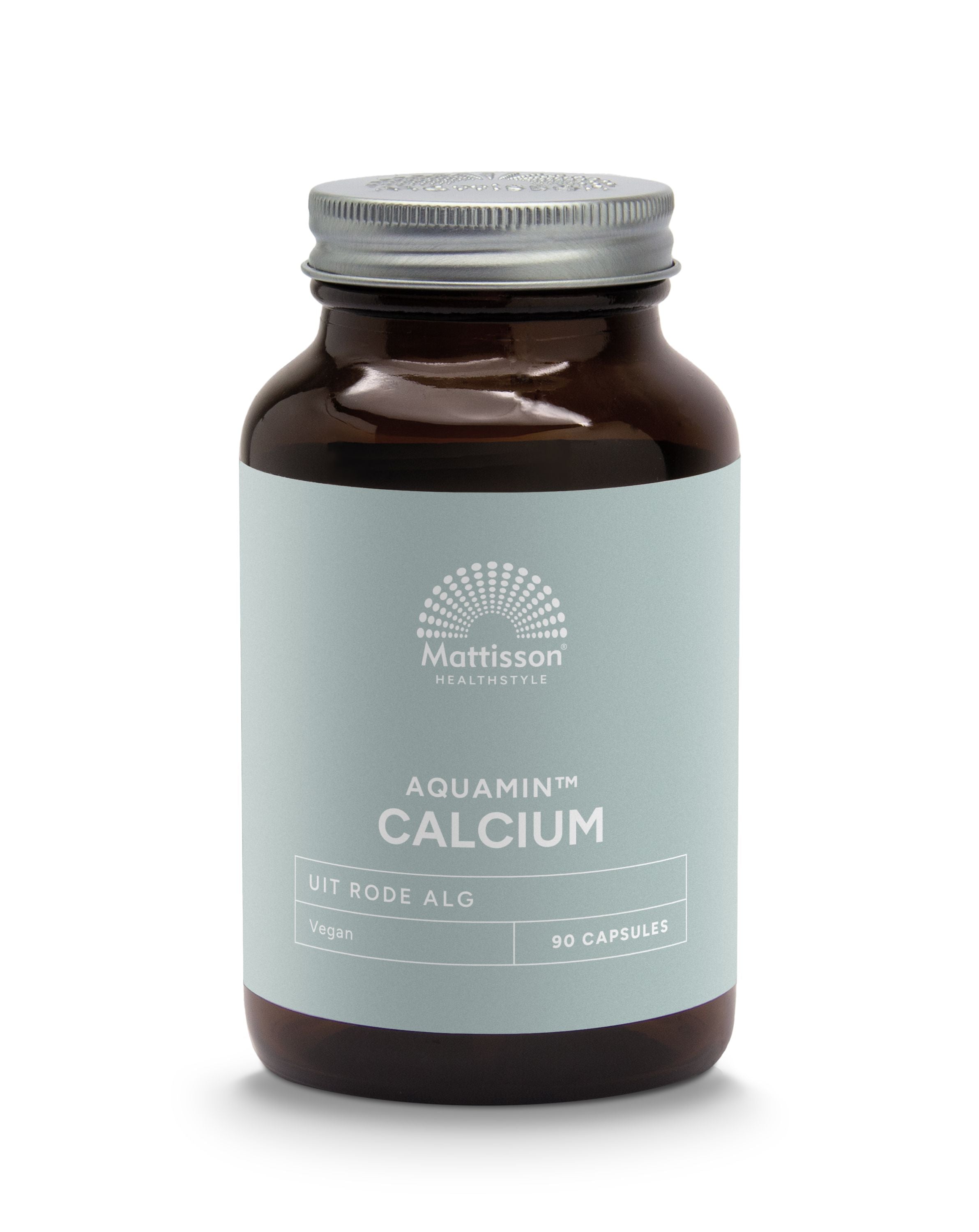 Mattisson Calcium from red algae Aquamin in vegetarian capsules, mineral supplement for bone health.