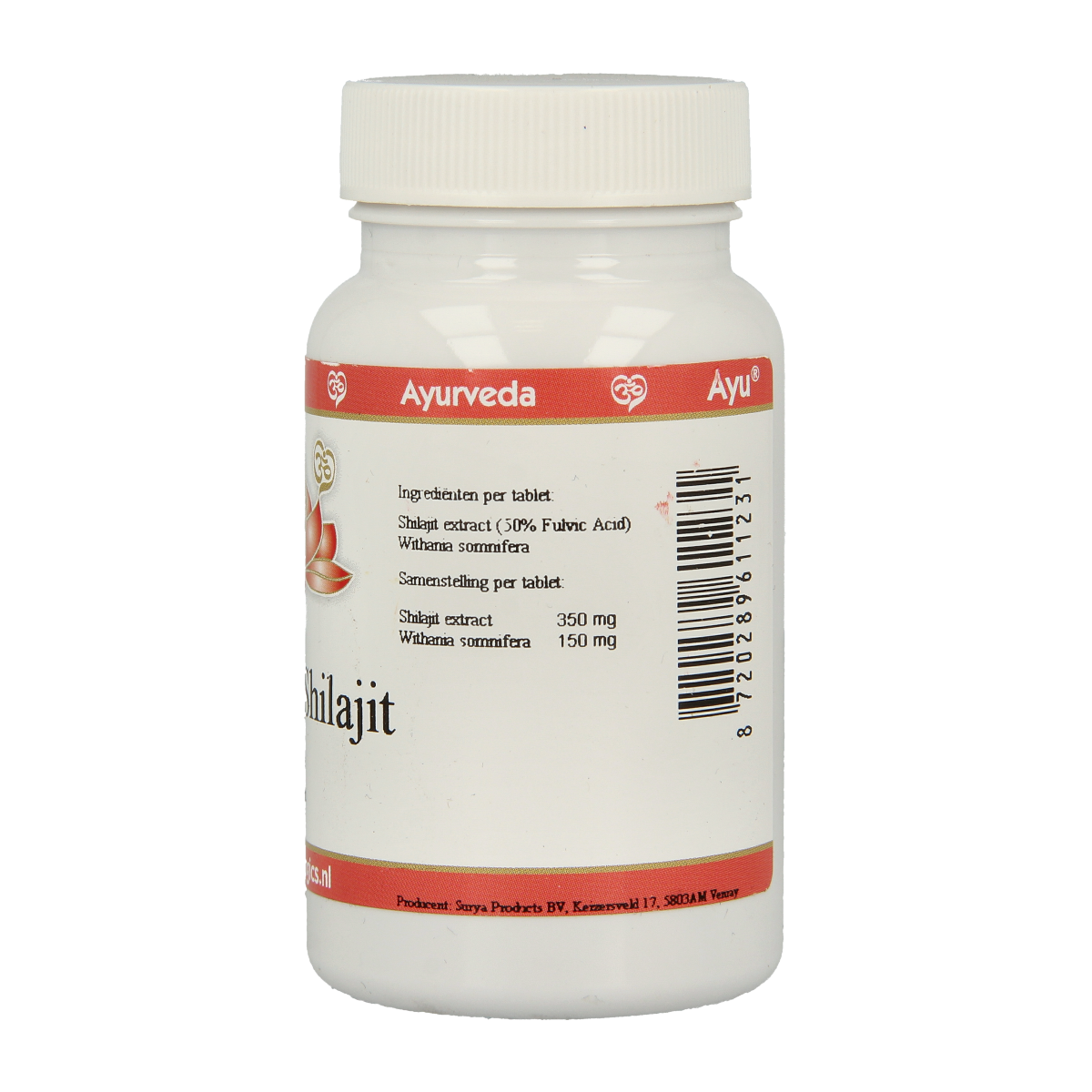 Ayurveda BR Ayu-ashwa-shilajit herbal supplement in 60 tablets, natural herbal preparation for wellness and vitality.