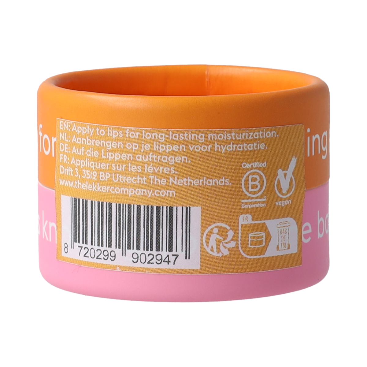 Lekker Company Natuurlijke lippenbalsem orange 8.00 Gram