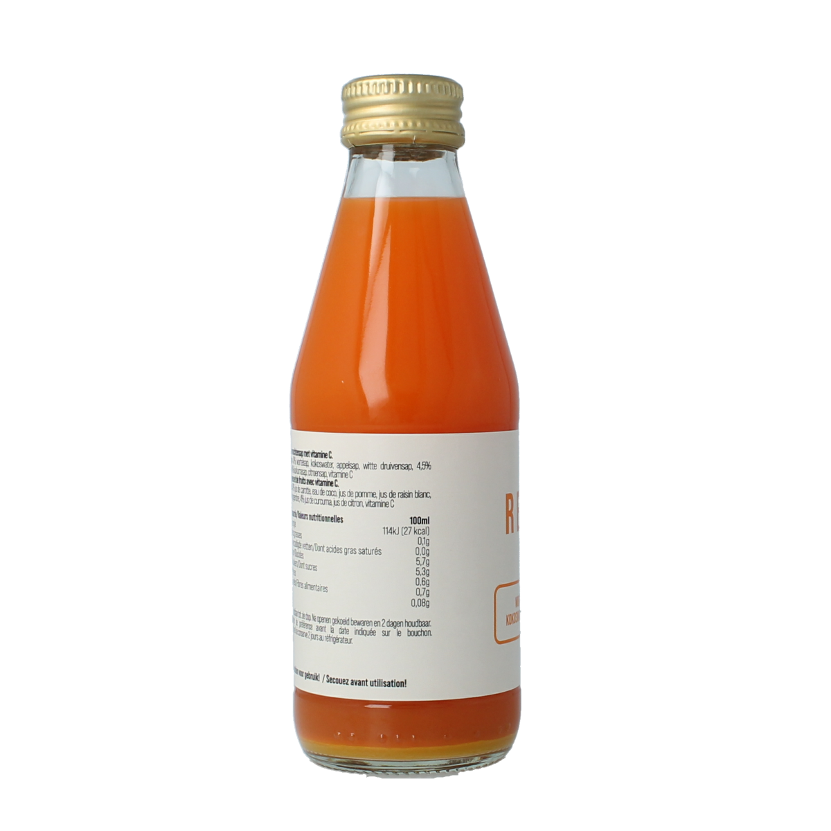 G'nger Refresh ginger vegetable juice in 200ml bottle, contains 47% vegetables, natural drink from G'nger brand.
