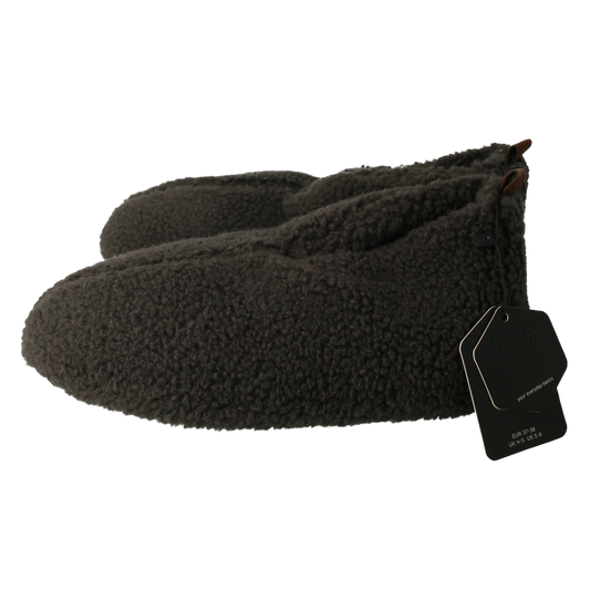 Apollo Slof dames teddy slippers in anthracite, size 37/38, cozy and soft indoor footwear for women.